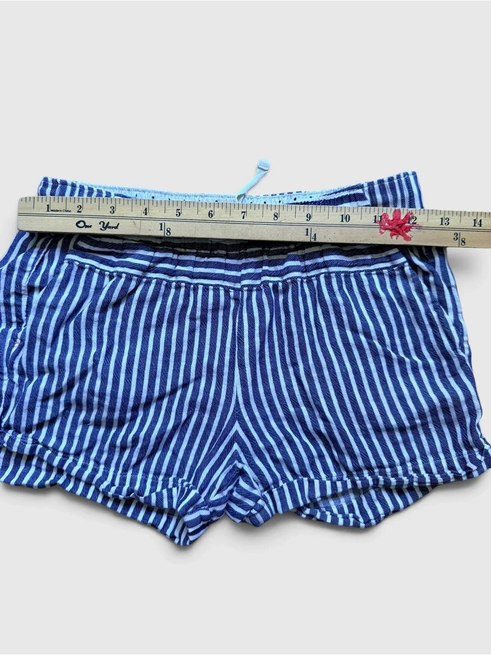 J.Crew Crewcuts Girls Size 10 Navy White Striped Drawstring Shorts Coastal